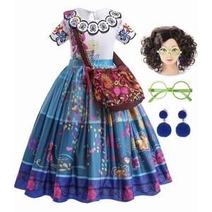 ATIMIGO Mirabel Isabella Dress Halloween Costume Sz 9-10yr